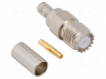 Connector: UHF mini | plug | female | straight | soldering,crimped