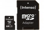 Other Computer Accessory Intenso  MEMORY MICRO SDXC 64GB C10/W/ADAPTER 3413490