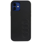Back panel cover Audi  Audi Synthetic Leather iPhone 12/12 Pro 6.1" black/black hardcase AU-TPUPCIP12P-TT/D1-BK