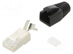 Connector: RJ45 | plug | PIN: 8 | Cat: 6a | shielded,with strain relief