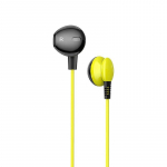 iKaku KSC-379 Universal Lightweight HiFi In-Ear Headphones 3.5mm with Microphone 1.2m Yellow