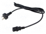 Cable | H05VV-F | 3x0.75mm2 | AS/NZS 3112 (I) plug,IEC C13 female