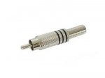 RCA PLUG MALE - NICKEL - BLACK