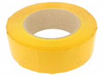 Tape: marking | yellow | L: 50m | W: 75mm | self-adhesive | PVC
