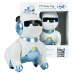 PNI Robo Dog interactive intelligent robot, toy, voice control, touch buttons, white-blue, battery included 3.7V 350mAh