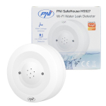 PNI SafeHouse HS527 flood sensor detector with Wi-Fi, with 80dB sound alarm, built-in speaker, for flooding and dripping, compatible with the Tuya application, 3V power supply