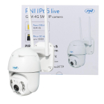 PNI IP65 live PTZ 5MP video surveillance camera, GSM 4G, micro SD card slot, motion detection, human silhouette detection, outdoor IP66, IR LEDs and white LEDs