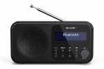 Interactive solution Sharp  DR-P420(BK) Tokyo Portable Digital Radio, FM/DAB/DAB+, Bluetooth 5.0, USB or Battery Powered, Midnight Black