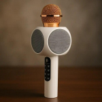 Microphone Riff WS-1816 16W karaoke BT microphone with LED 360 White