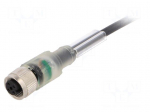 Cable: for sensors/automation | M12 | PIN: 4 | straight | 1.5m | 24VDC