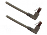Patch cord | F/UTP | Cat 6 | RJ45 up angled plug,both sides | Cu | 2m