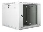Servers Lanberg  Rack cabinet 19" wall-mount 9U/600x600 (flat pack) with glass door V2, grey |