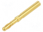 Laboratory connector: 4mm banana | plug | 19A,32A | gold-plated