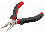 Pliers: half-rounded nose | straight | MICRO | 125mm