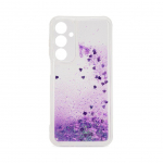 Back panel cover iLike Samsung Galaxy A15 Silicone Case Water Glitter Purple