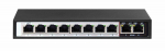 Extralink PoE Switch CERES 8x 100Mb/s PoE/PoE+, 2x RJ45 Uplink 100Mb/s, 96W