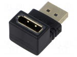 Adapter | DisplayPort socket,DisplayPort plug 90&deg; up/down
