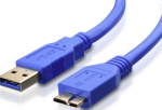 Cable Brackton USB-A Male - USB Micro B Male 1m Blue