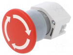 Switch: emergency stop | Stabl.pos: 2 | 22mm | red | Illumin: none | IP65