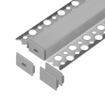 T&ouml;&ouml;riistad ja m&otilde;&otilde;teseadmed // Uued tooted t&ouml;&ouml;riistade, tarvikute kategoorias // Zestaw: profil aluminiowy do taśm LED, 2000 x 55,8 x 12,5 mm, natynkowy, srebrny, klosz mleczny, 4 zaślepki