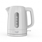 Teapot Adler  Kettle | AD 1380w | Electric | 2200 W | 1 L | Polypropylene | 360&deg; rotational base | White