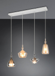 Trio Aldea piekarama lampa 4-pc E14 amber/chrome plated brushed steel 349400417 4017807656428