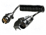 Extender | H05VV-F | 7x1mm2 | 12V | IP44 | coiled,with flap | 2m