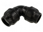 Splice terminal: clamping | 50mm | for PE pipes | Plast | 16bar