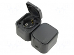Connector: AC supply | socket | 2P+PE | 250VAC | 16A | brown | wall mount