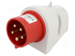 Connector: AC supply 3-phase | socket | male | 32A | 400VAC | IEC 60309