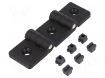 Hinge | Width: 119mm | technopolymer (PA) | black | H: 36mm