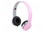 Headphones with microphone | pink | Jack 3,5mm | 20&divide;20000Hz | 32&Omega;