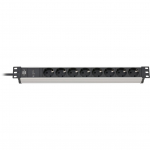 Brennenstuhl Alu Line 8-way 19 2m black / grey - H05VVF3G1,5 / 19,500 A