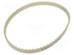 Timing belt | T10 | W: 16mm | H: 4.5mm | Lw: 650mm | Tooth height: 2.5mm