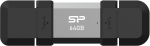 Silicon Power USB-m&auml;lupulk 64GB USB3.2 + Type C C51 Black