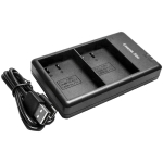 Type-C Dual Batteries Charger for Panasonic DMW-BLK22, DMW-BLK22E, DMW-BTC15, Lumix G9, Lumix GH5