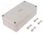 Enclosure: multipurpose | X: 94mm | Y: 180mm | Z: 57mm | TK PS | grey | IP66