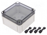 Enclosure: multipurpose | X: 94mm | Y: 94mm | Z: 57mm | TK PS | grey | IP66