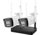 Wi-Fi komplekts IKS-2044BH-PH/W 2x 4MP f2.8mm bullet balta + NVS 4-ch