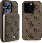 Book case Guess 4G Metal Logo + Powerbank 5000mAh MagSafe iPhone 15 Pro Brown
