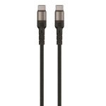 Setty KSL-02 datu pārraides un uzlādes vads | USB-C uz USB-C | 100W | 1m | melns