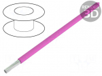 Wire | HookUp Wire PVC | stranded | Cu | 24AWG | pink | PVC | 300V | 30,5m