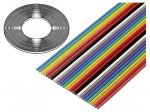 Wire: ribbon | 1.27mm | stranded | Cu | 20x26AWG | unshielded | PVC | 49V