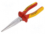 Pliers | insulated,straight,half-rounded nose | 200mm | 1kVAC