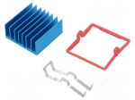 Heatsink: extruded | grilled | BGA | blue | L: 27mm | W: 27mm | H: 12.5mm