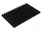 Heatsink: extruded | grilled | black | L: 100mm | W: 159mm | H: 10mm
