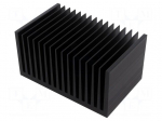Heatsink: extruded | grilled | black | L: 100mm | W: 160mm | H: 82mm