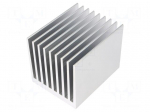 Heatsink: extruded | grilled | natural | L: 100mm | W: 80mm | H: 80mm