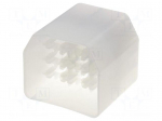 Terminals cover | male | for push-on 6.3mm connectors with lock