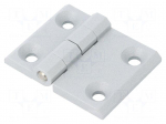 Hinge | Width: 63mm | zinc and aluminium alloy | silver | H: 50mm